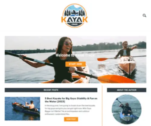 Kayakcraze.com(Crazy cool stuff for yakers) Screenshot