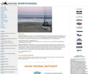 Kayaksportfishing.com(Kayak Sportfishing Kayak Fishing Resource) Screenshot