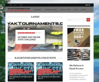 Kayaktournaments.com(Welcome) Screenshot