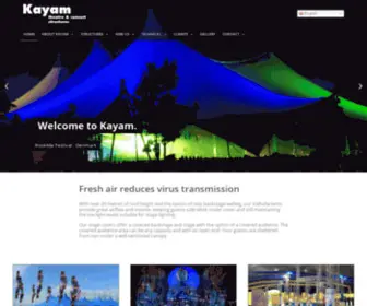 Kayam.co.uk(Temporary Venues for Concerts) Screenshot