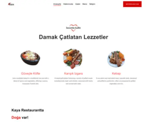 Kayarestaurant.com.tr(Lezzetin Kalbi) Screenshot