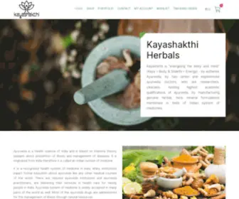 Kayashakthiherbals.com(About Us) Screenshot