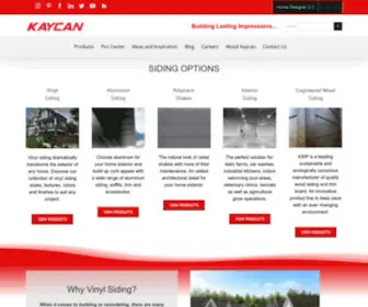 Kaycan.com(Exterior Home Improvement Products) Screenshot