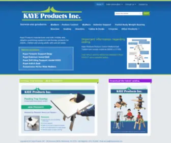 Kayeproducts.com(Kaye Products) Screenshot