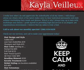 Kaylaveilleux.com(Kayla Veilleux. Designer & Color Specialist. Hair Extensions) Screenshot