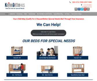 Kayserbettenus.com(Beds for Special Needs Children Safety) Screenshot