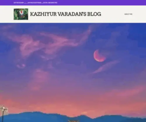 Kazhiyurvaradanblog.in(Kazhiyur varadan's blog) Screenshot