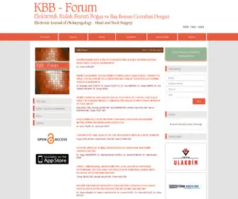 KBB-Forum.net(Elektronik Kulak Burun Boğaz ve Baş Boyun Cerrahisi Dergisi) Screenshot