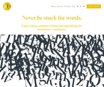 Kbcopywriting.com.au(KB Copywriting) Screenshot