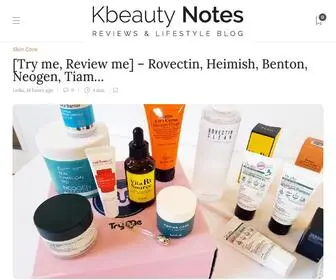 Kbeautynotes.com(Kbeauty Notes) Screenshot