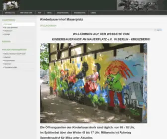 KBH-Mauerplatz.de(Kinderbauernhof Mauerplatz) Screenshot