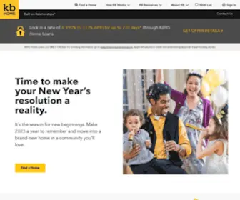 Kbhome.com(New Home Builders In Your Area) Screenshot