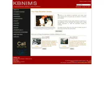 Kbnims.com(Khaja Bandanawaz Institue of Medical Science ( KBNIMS )) Screenshot