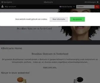 Kboticario.nl(Brazilian Skincare in NederlandDit grootste Braziliaanse cosmeticamerk o Boticario) Screenshot