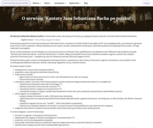 KBPP.org.pl(Kantaty Bacha po polsku) Screenshot