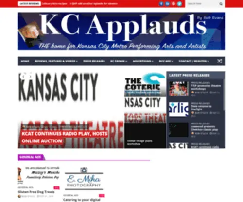 Kcapplauds.net(The Home for Kansas City Metro Performing Arts and Artists) Screenshot