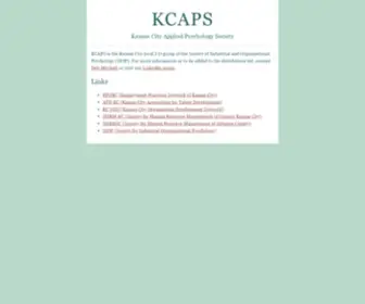 Kcaps.org(Kansas City Applied Psychology Society) Screenshot