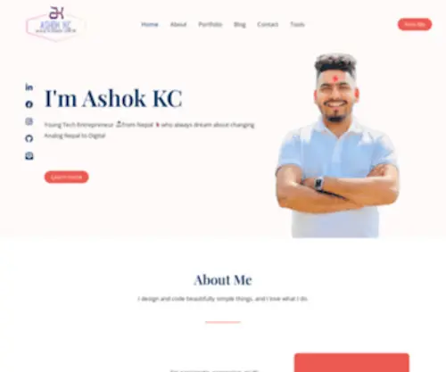Kcashok.com.np(Ashok KC) Screenshot