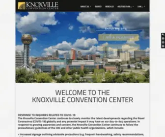 KCCSMG.com(Knoxville Convention Center) Screenshot