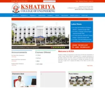 Kcea.ac.in(Kshatriya College of Engineering) Screenshot