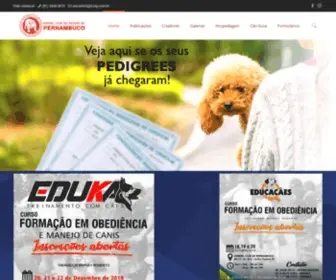 Kcep.com.br(Kennel Club do Estado de Pernambuco) Screenshot