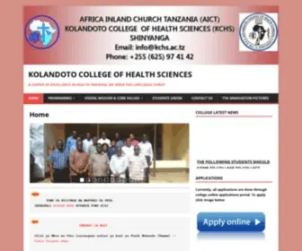 KCHS.ac.tz(A Center of Excellence in health Training..We Serve the Lord Jesus Christ) Screenshot