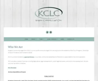 KCLC.ca(Kingston Community Legal Clinic) Screenshot