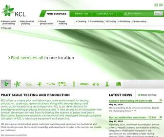 KCL.fi(Pilot services for paper industry) Screenshot