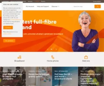 Kcomhome.com(Get the ultimate broadband experience with award winning full fibre) Screenshot
