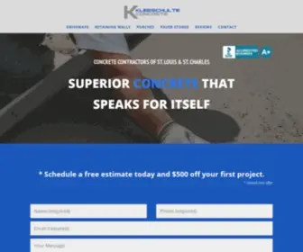 Kconcrete.com(Kleeschulte Concrete) Screenshot