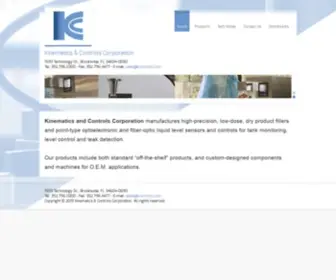 Kcontrols.com(Powder Filling Machines and Liquid Level Sensors) Screenshot