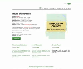 Kcrecycling.com(Kosciusko County Recycling Depot) Screenshot