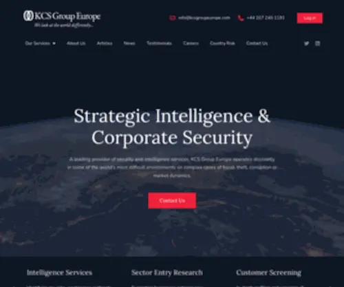 KCSgroup.com(Intelligence Services) Screenshot