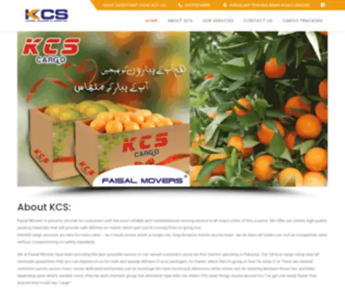 KCS.net.pk(KCS (Khawaja Cargo Services)) Screenshot