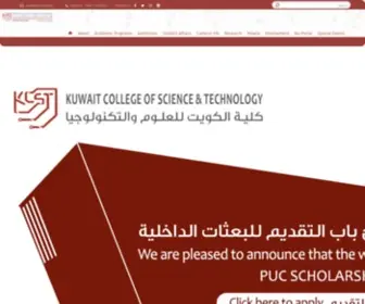 KCST.edu.kw(Kuwait College of Science and Technology (KCST)) Screenshot