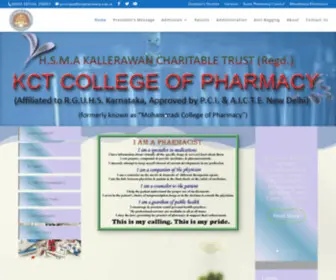 KCTpharmacy.edu.in(KCT Pharmacy Gulbarga) Screenshot