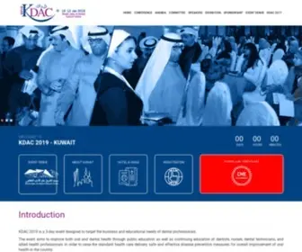 Kdac-KW.com(Kuwait Dental Administration Conference and Exhibition Kuwait) Screenshot