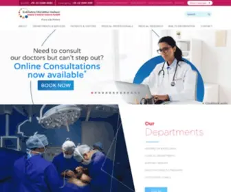 Kdah.com(Kokilaben Hospital) Screenshot