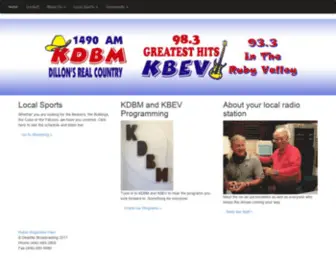 KDBM-Kbev.com(KDBM and KBEV Radio in Dillon) Screenshot