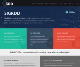 KDD.org(SIGKDD) Screenshot