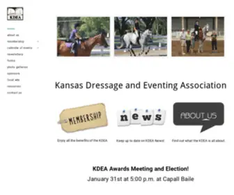 Kdea.org(Kansas Dressage and Eventing Association) Screenshot