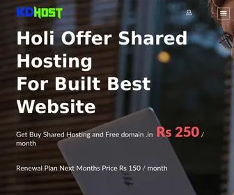 Kdhost.in(Web Hosting Starting Rs.40/mo) Screenshot