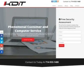 Kditservices.com(IT Managed Services and IT Support for Southern Caifornia) Screenshot