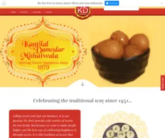 Kdmithaiwala.com(Kantilal Damodar Mithaiwala) Screenshot