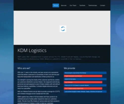 KDmlogistics.ca(KDM Logistics) Screenshot