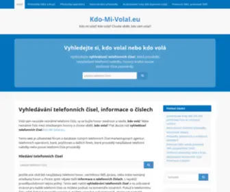 Kdo-MI-Volal.eu(Kdo volal) Screenshot