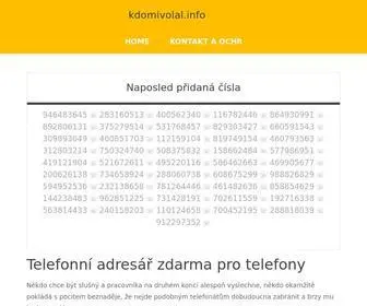 Kdomivolal.info(Kdo to vol) Screenshot