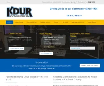 Kdur.org(KDUR Durango Community Radio 91.9 & 93.9 Fort Lewis College) Screenshot