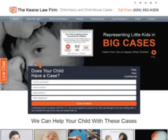 Keanelaw.com(California Child Injury Lawyer and Child Abuse Attorney) Screenshot