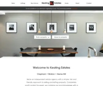 Keatingestates.com(Estate agents in Clapham) Screenshot